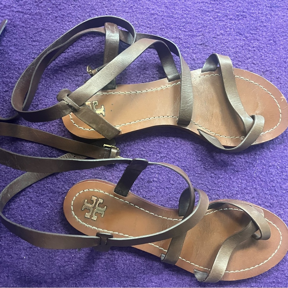 🌟Tory Burch Dark Brown Gladiator Sandals🌟 size 8.5